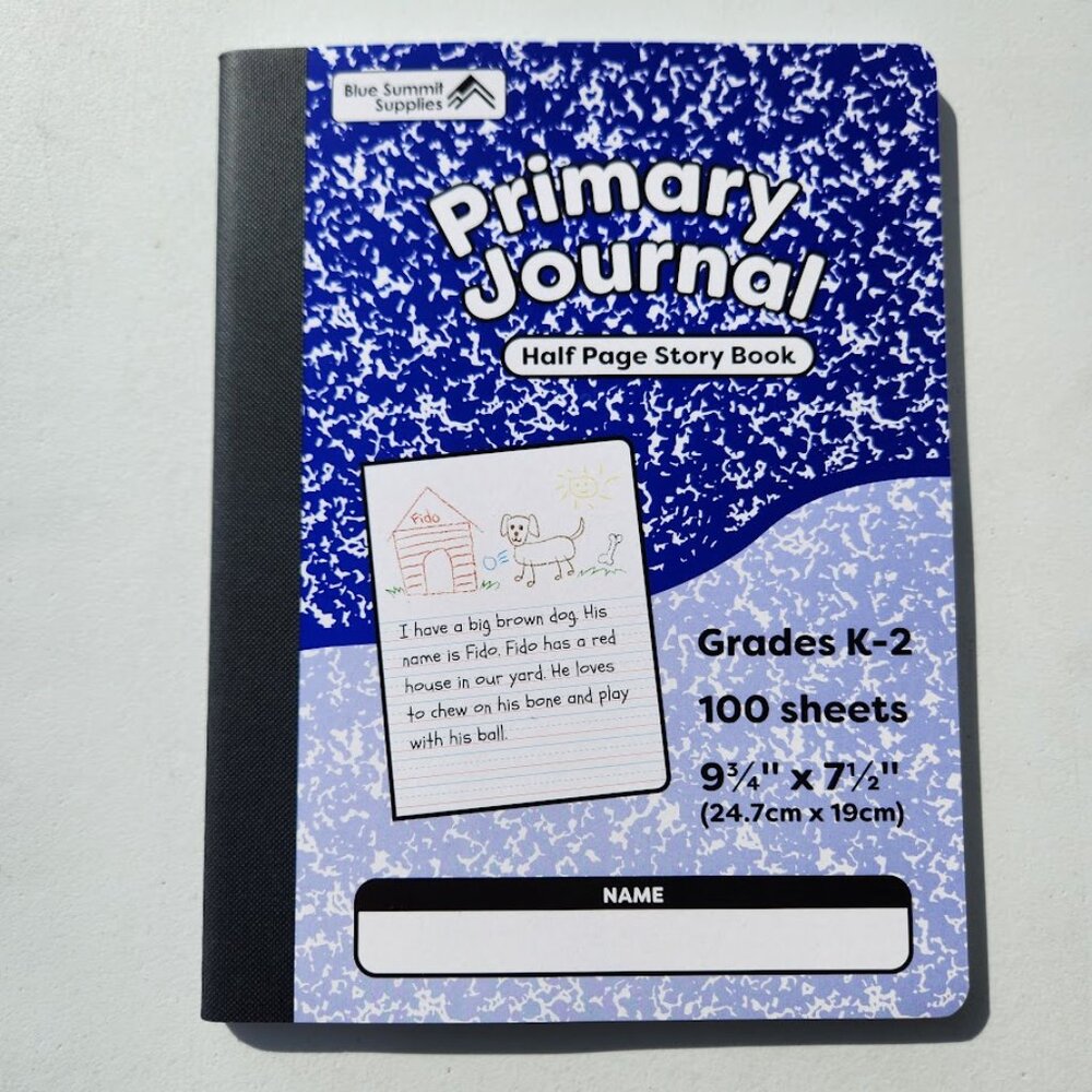 Primary Composition Notebook Grades K-2 Primary Journal Grades Writing Drawing J